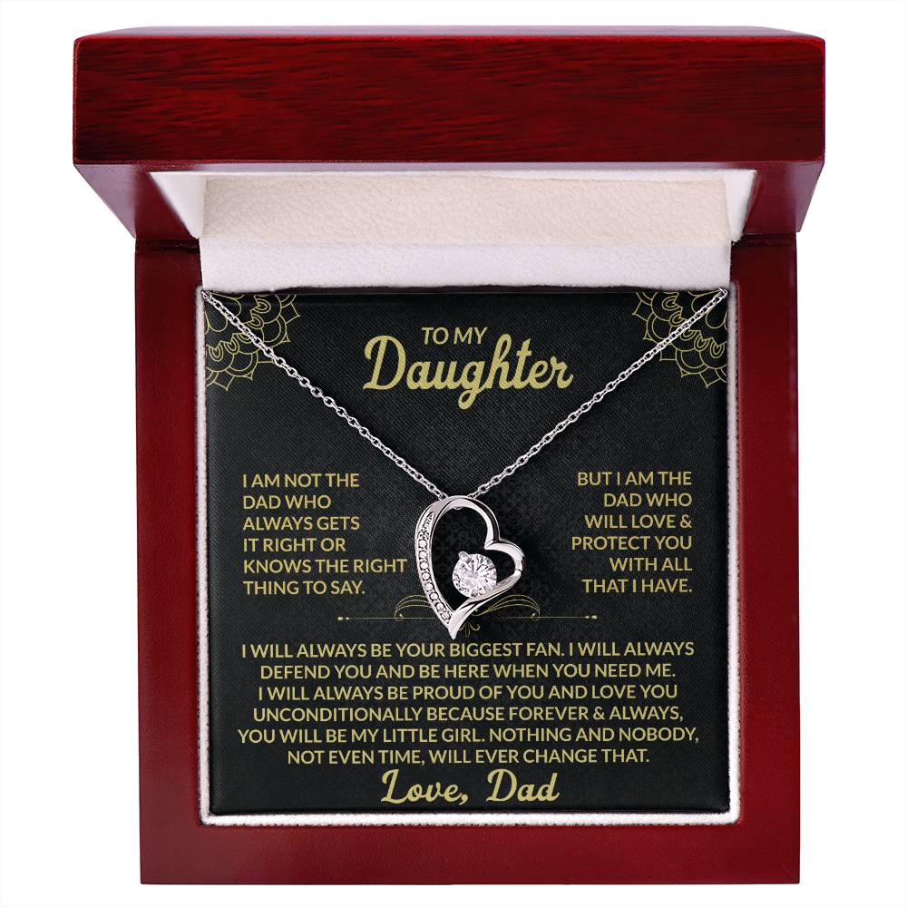 To My Daughter – Love, Dad | Guardian’s Heart Pendant Gift with Emotional Message Card