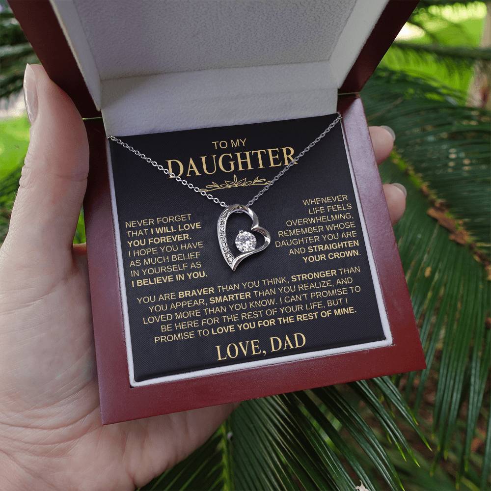 Beautiful Gift for Daughter from Dad | "I Love You Forever" Necklace