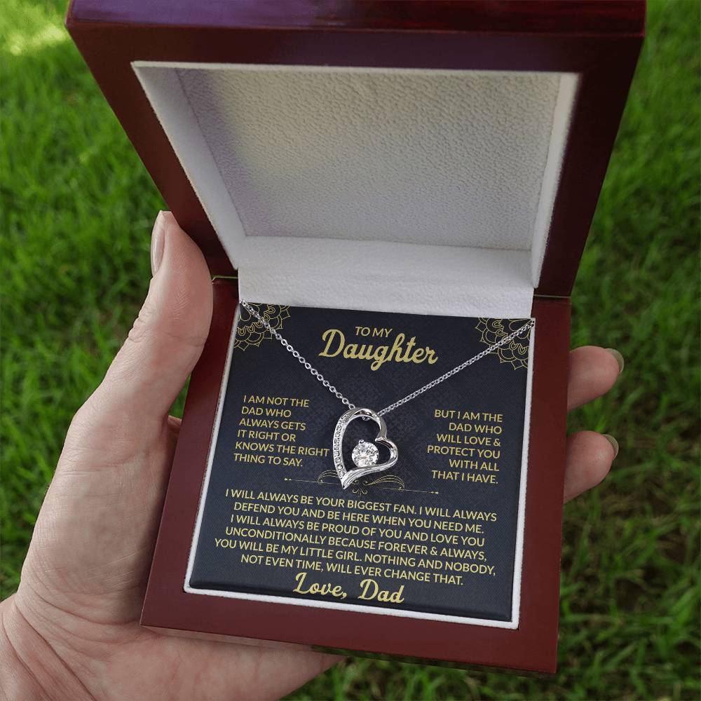 To My Daughter – Love, Dad | Guardian’s Heart Pendant Gift with Emotional Message Card