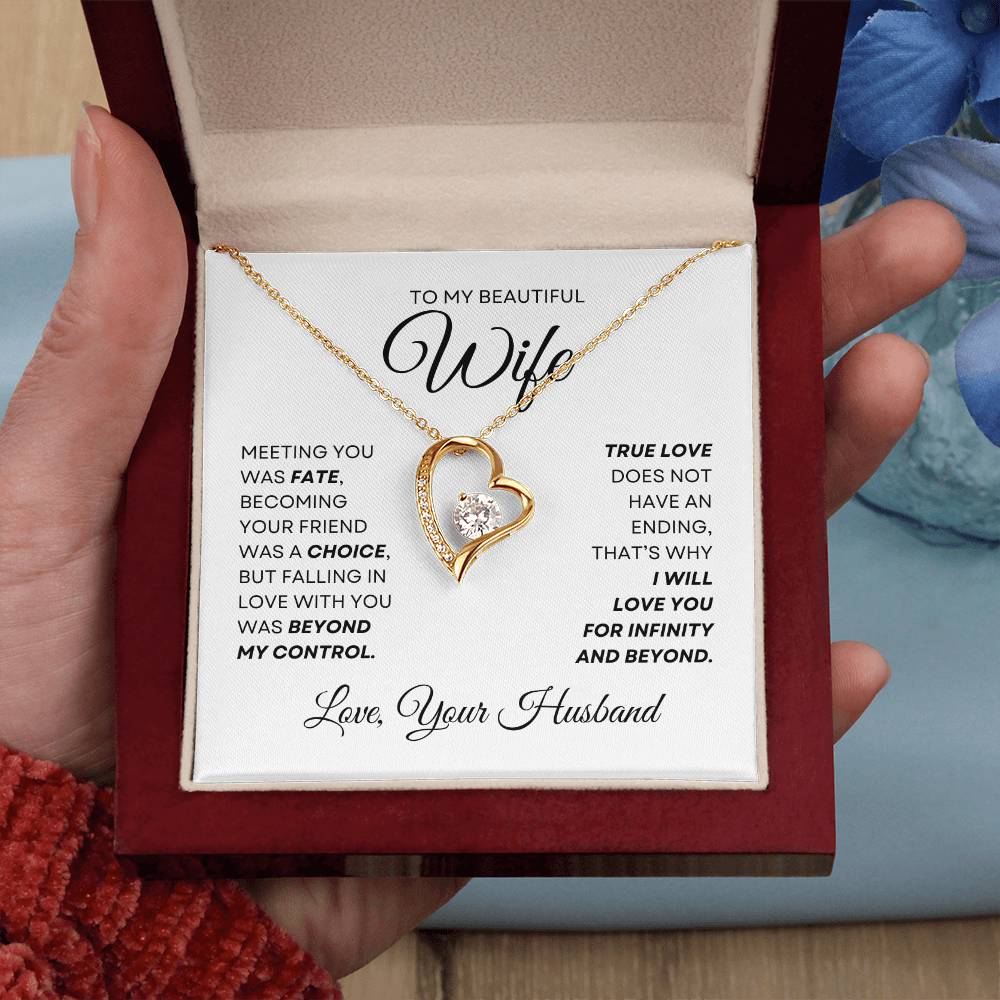 To My Wife, Meeting You Was Fate | Forever Love Necklace