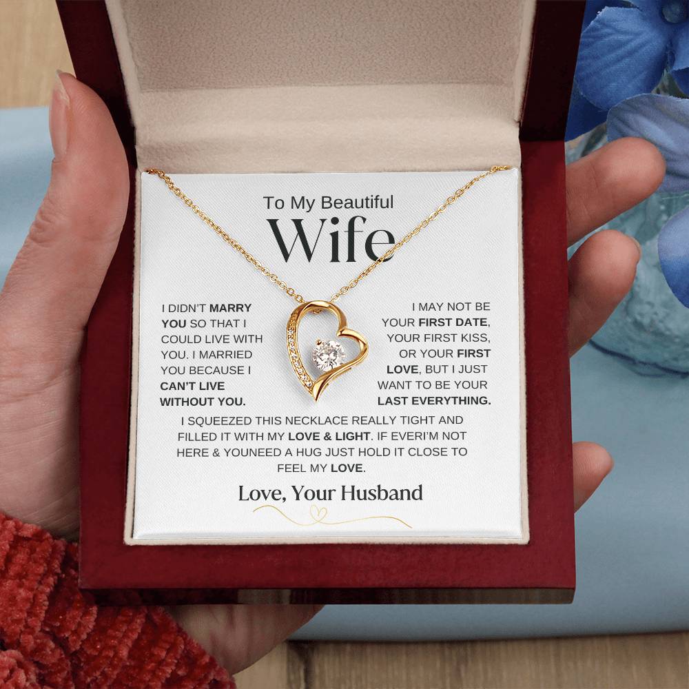 To My Beautiful Wife | Forever Love Necklace-WB2