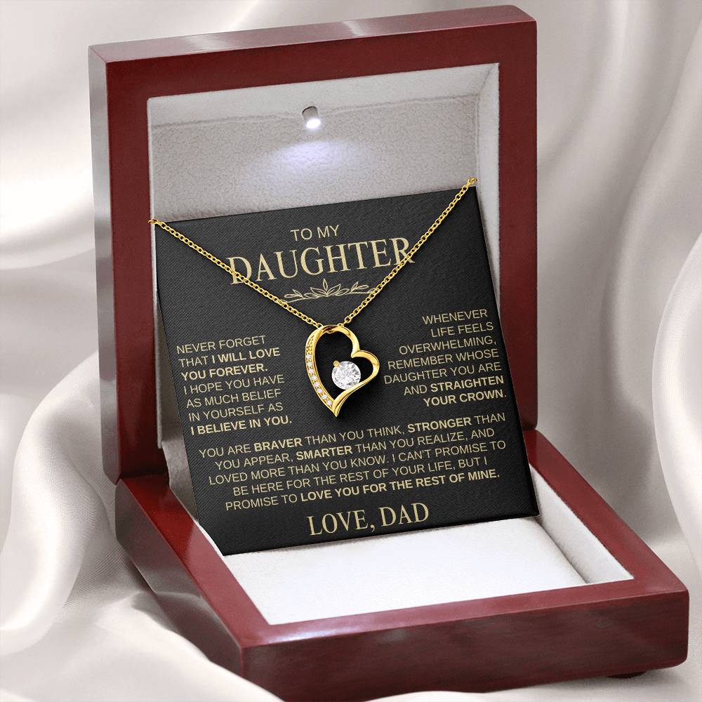 Beautiful Gift for Daughter from Dad | "I Love You Forever" Necklace