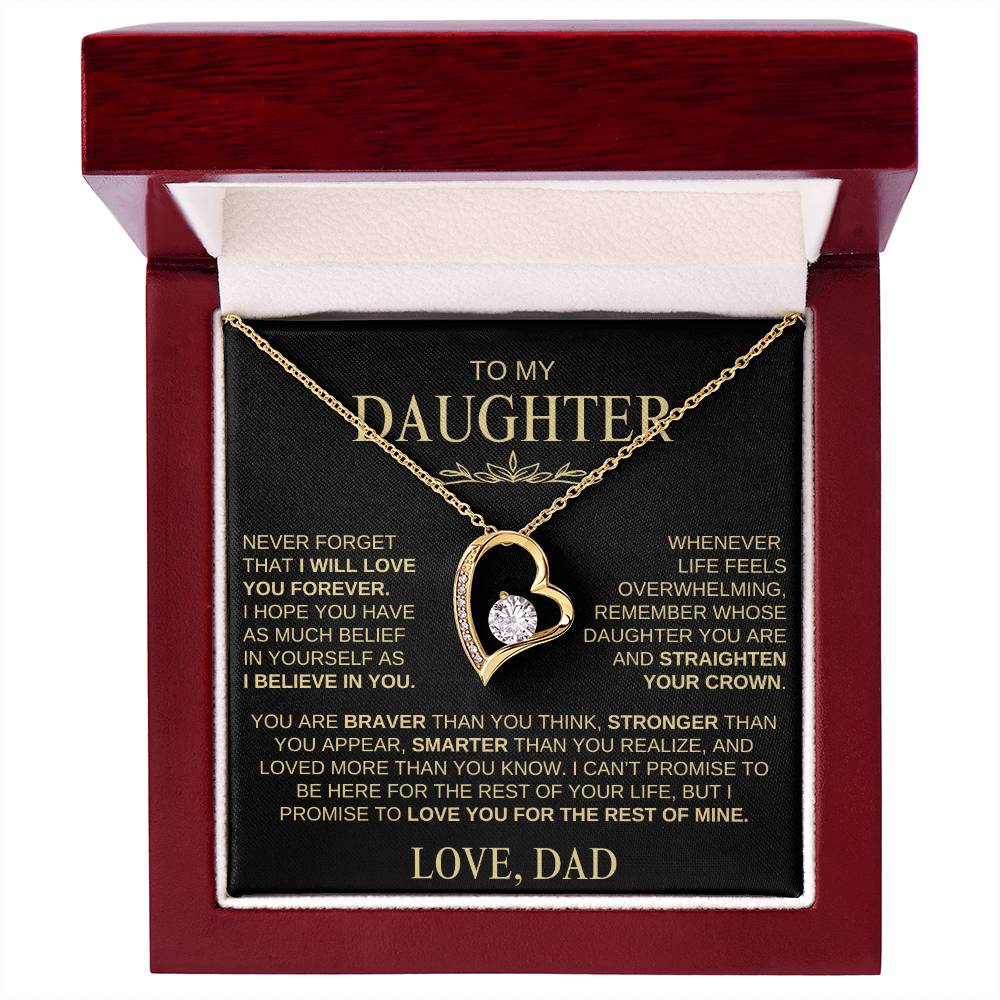 Beautiful Gift for Daughter from Dad | "I Love You Forever" Necklace