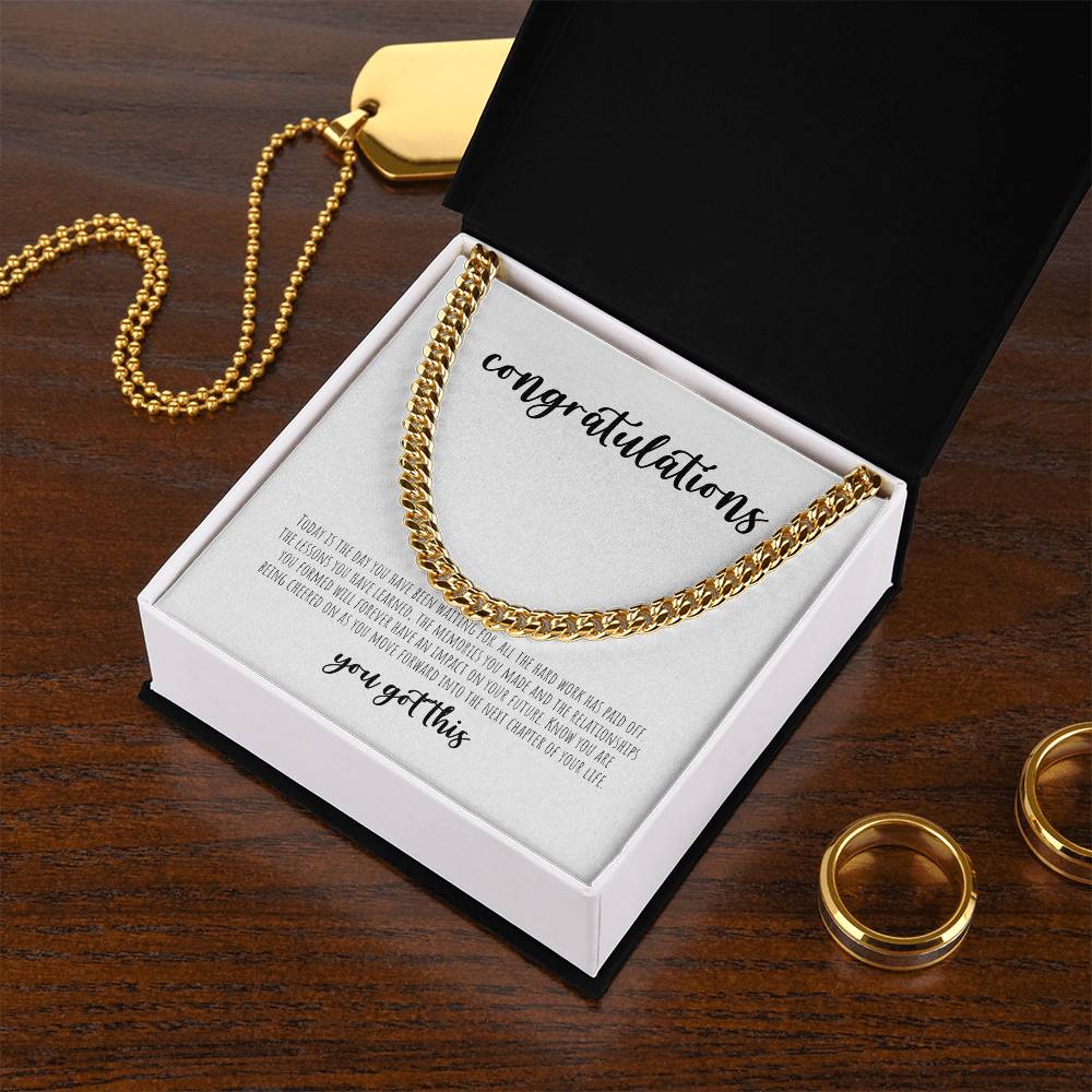 Graduate Gift for Him | Cuban Link Chain