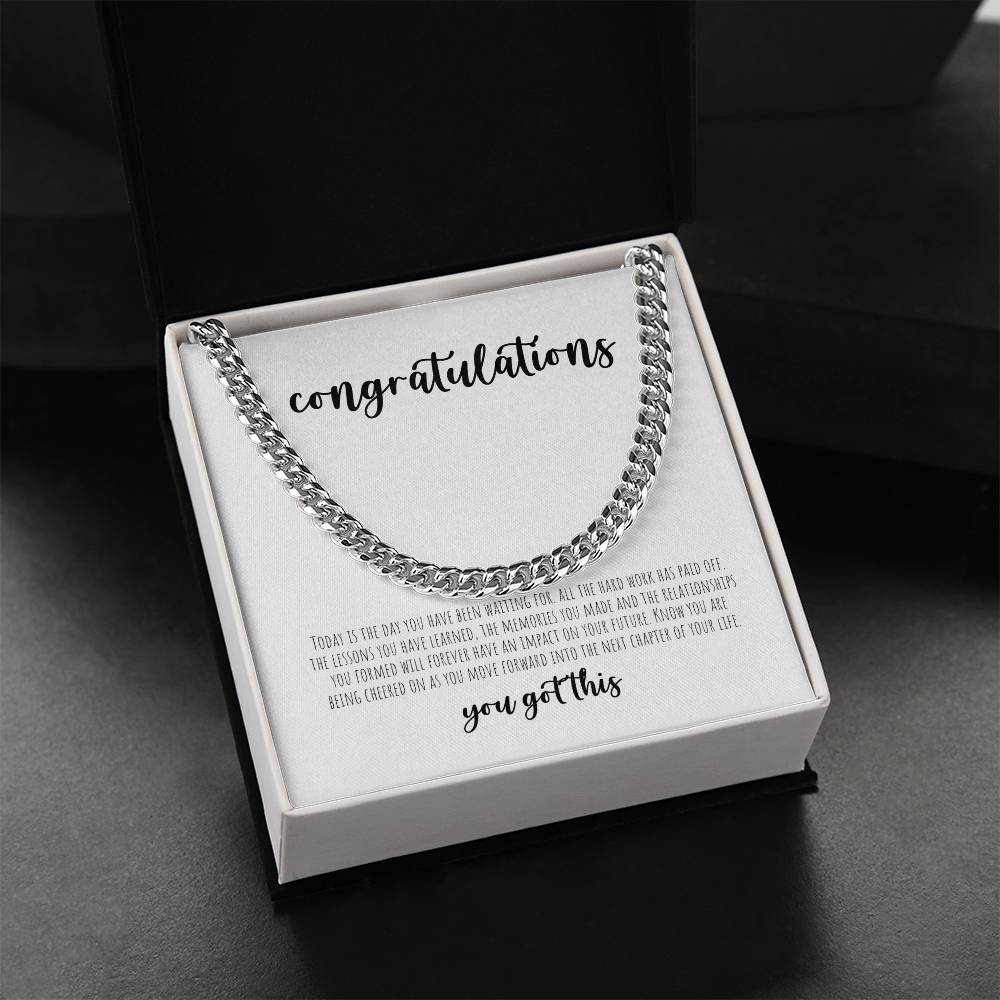 Graduate Gift for Him | Cuban Link Chain