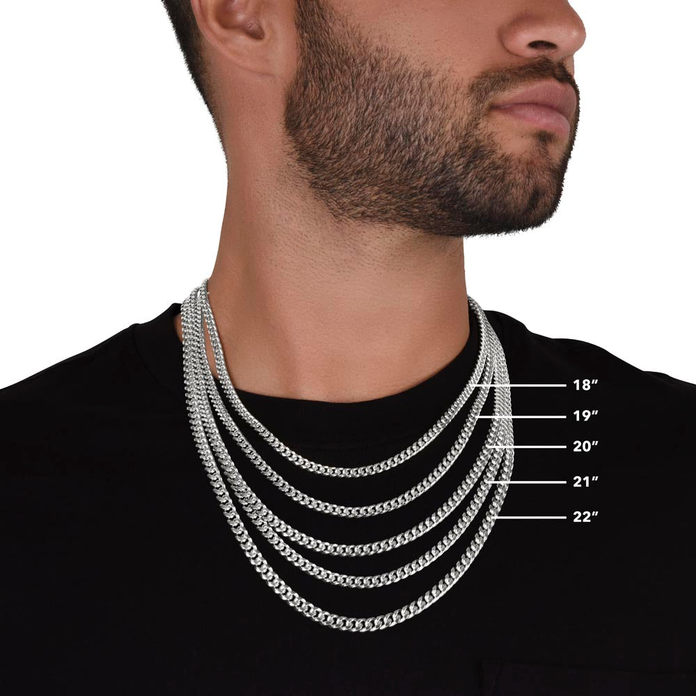 Best Gift for Him - To My Man Cuban Link Chain