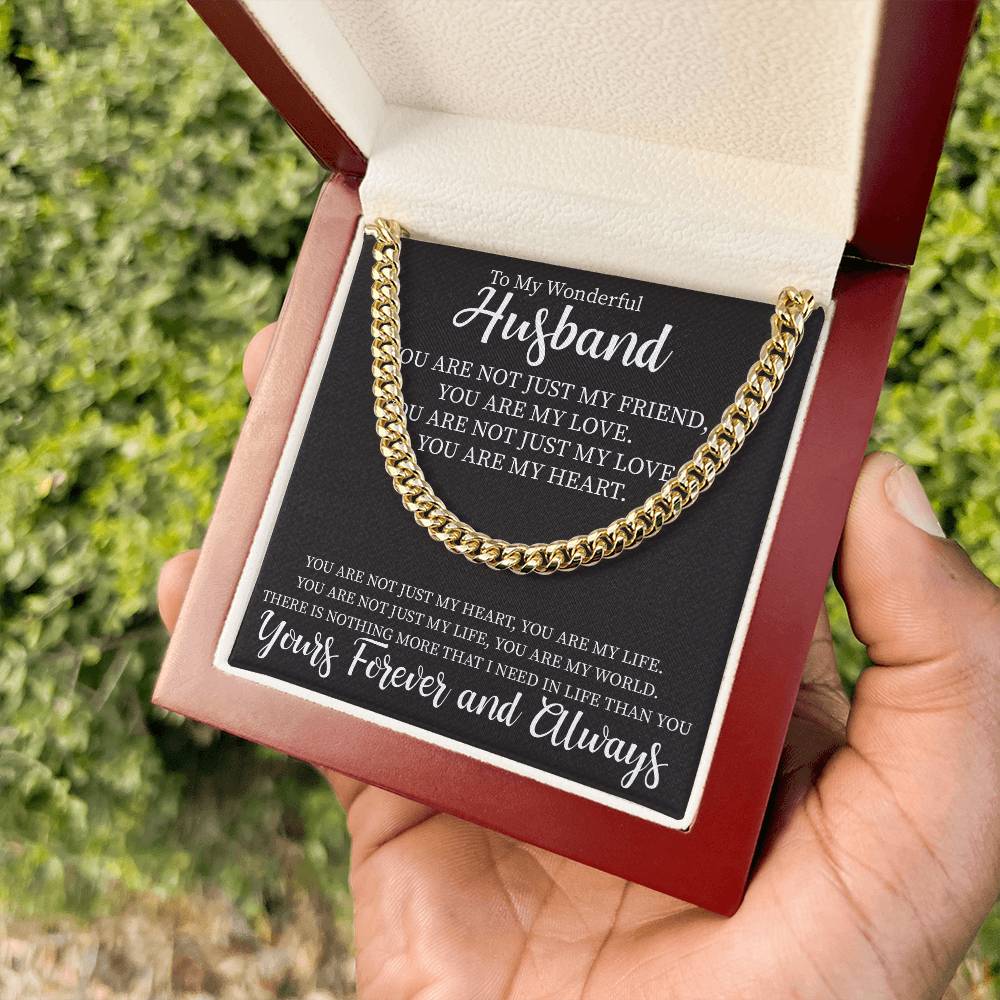 To My Wonderful Husband | Cuban Link Chain