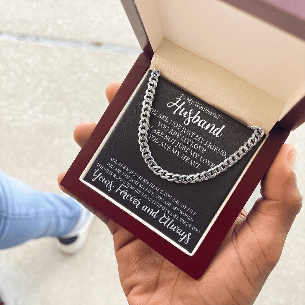 To My Wonderful Husband | Cuban Link Chain