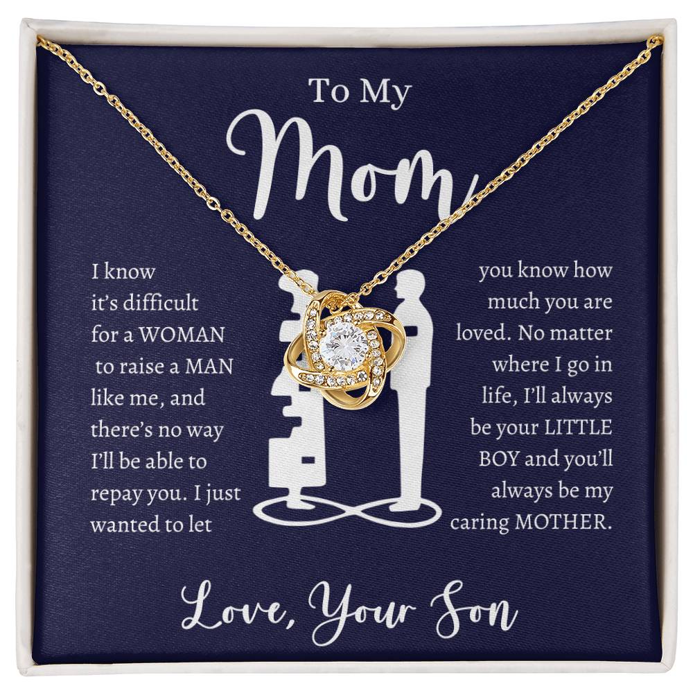Mom Necklace | It's Not Easy to Raise a Man