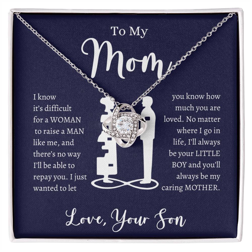 Mom Necklace | It's Not Easy to Raise a Man