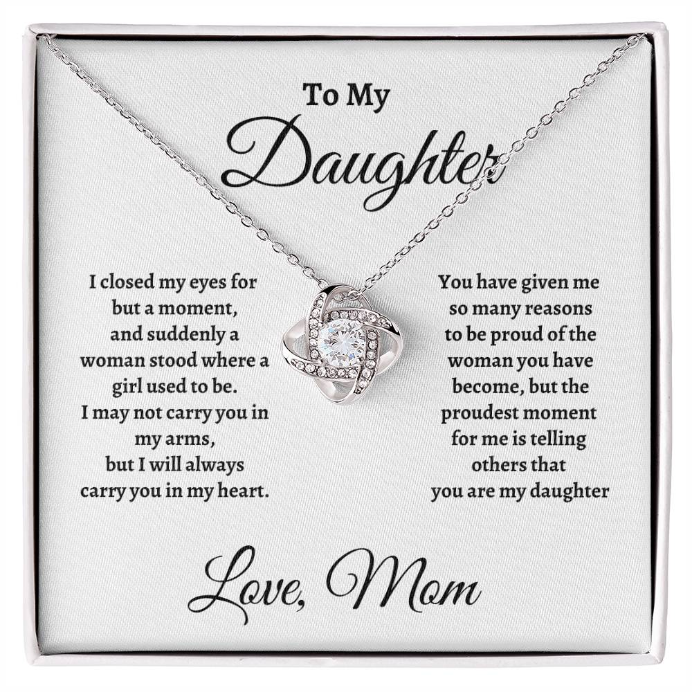 To My Daughter, From Mom | Love Knot Necklace
