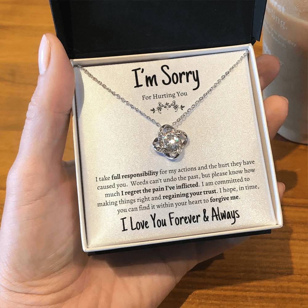 I'm Sorry for Hurting You | Love Knot Necklace