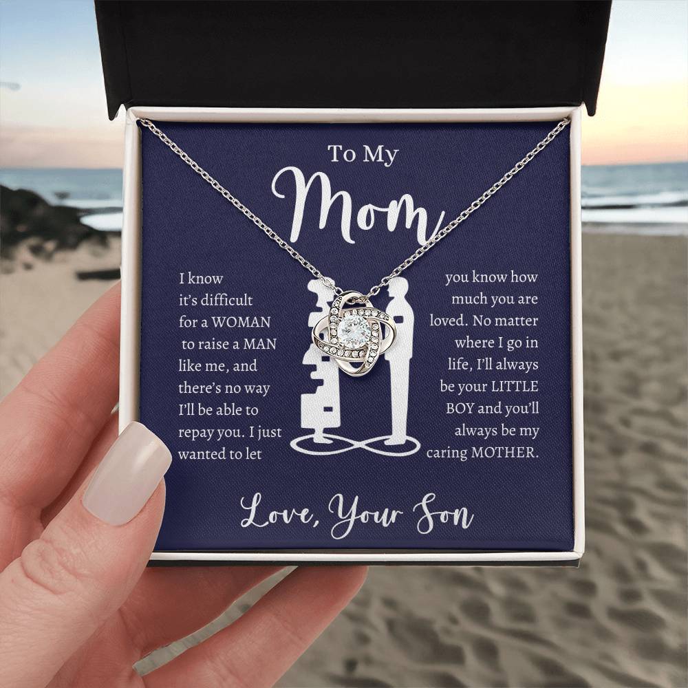 Mom Necklace | It's Not Easy to Raise a Man