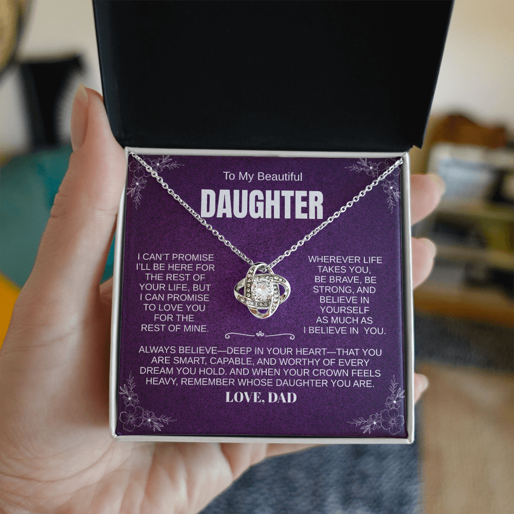 Personalized Daughter Necklace, Always Believe