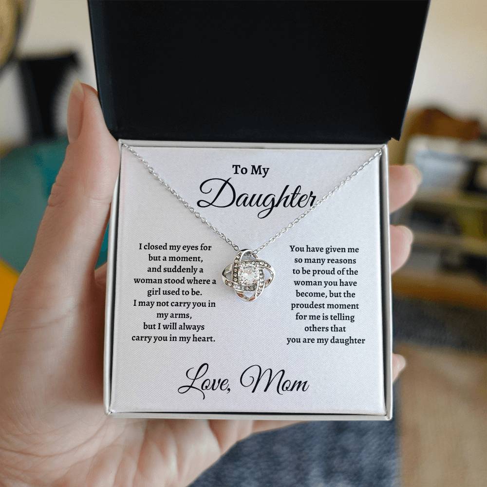To My Daughter, From Mom | Love Knot Necklace