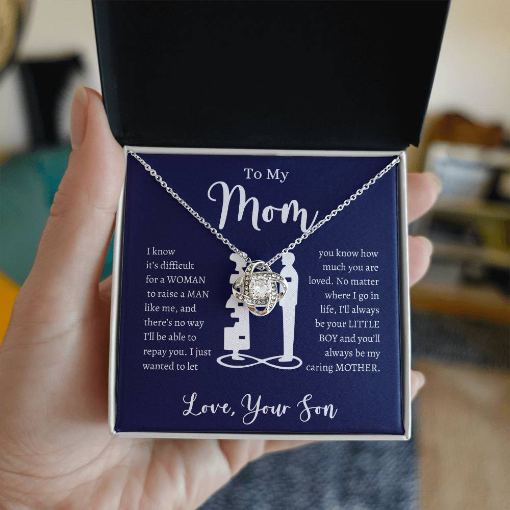 Mom Necklace | It's Not Easy to Raise a Man