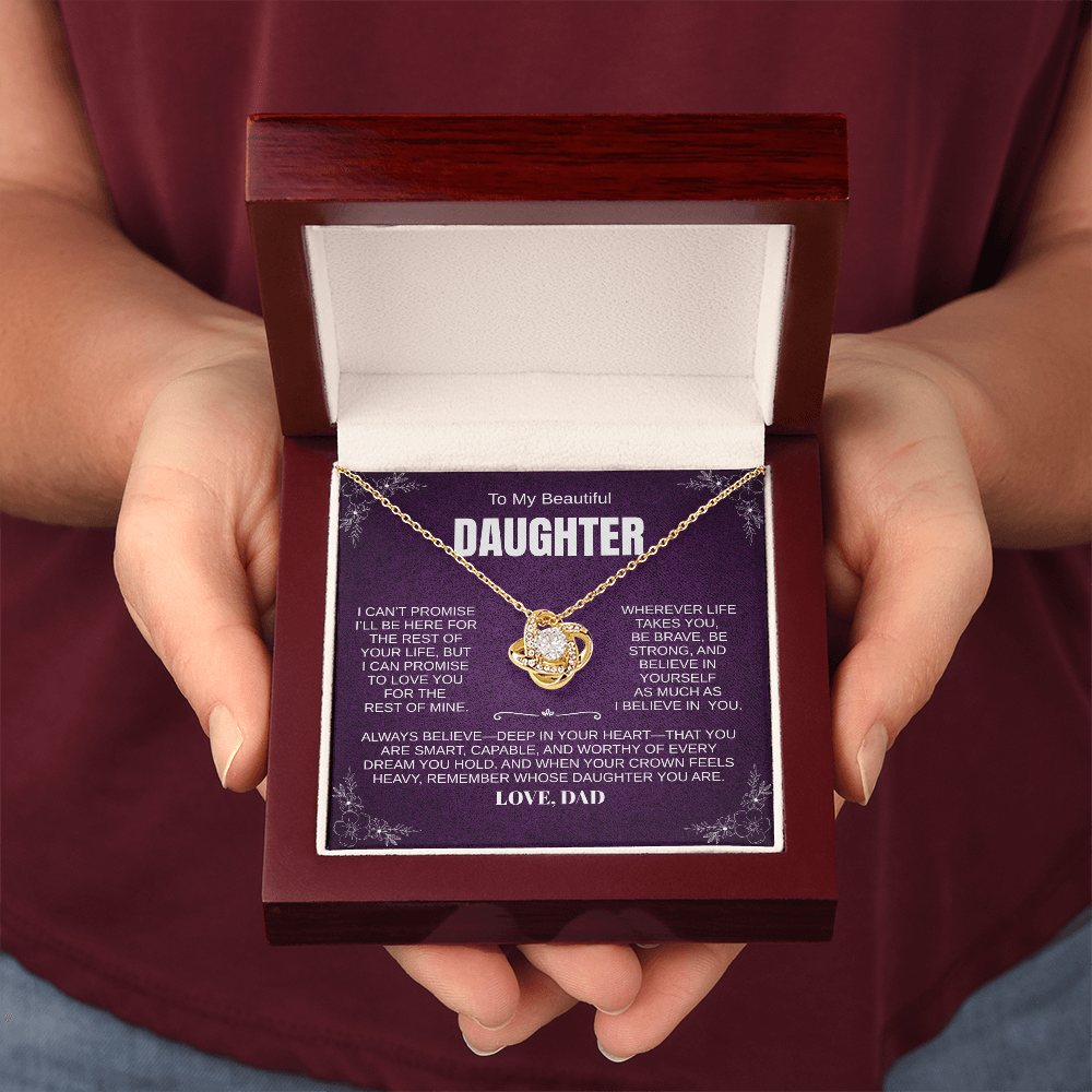 Personalized Daughter Necklace, Always Believe