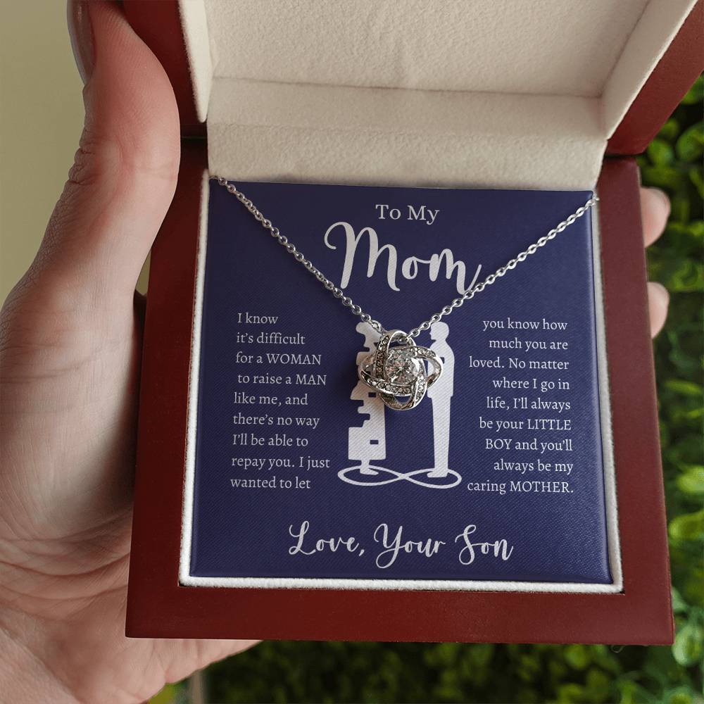 Mom Necklace | It's Not Easy to Raise a Man