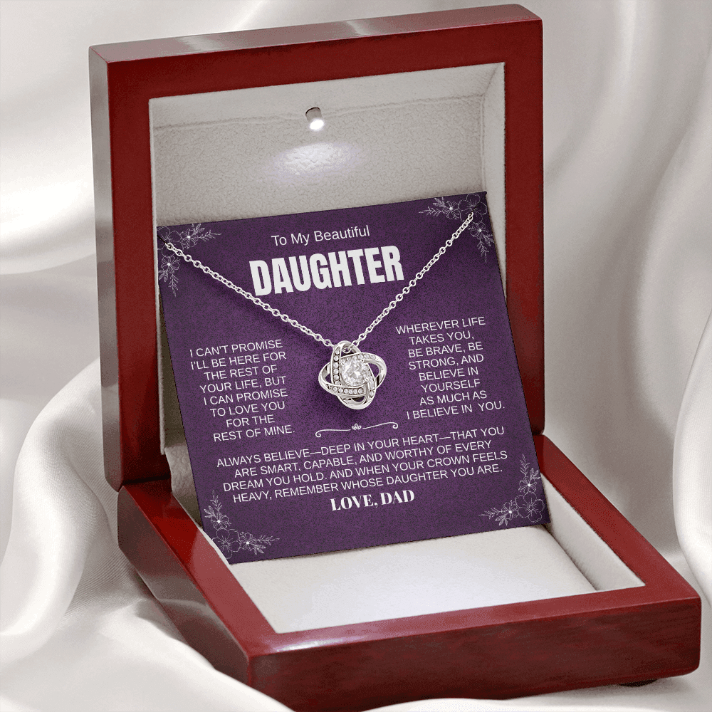 Personalized Daughter Necklace, Always Believe