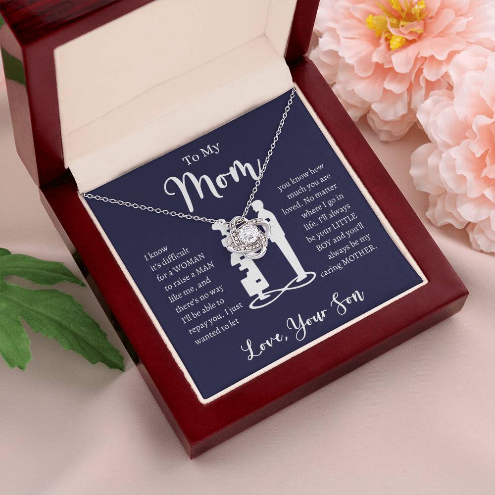 Mom Necklace | It's Not Easy to Raise a Man