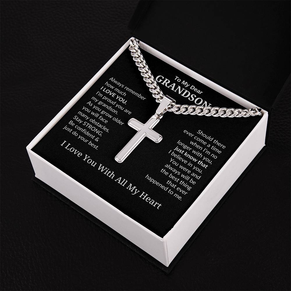 To My Grandson | Always Remember | Cuban Link Chain