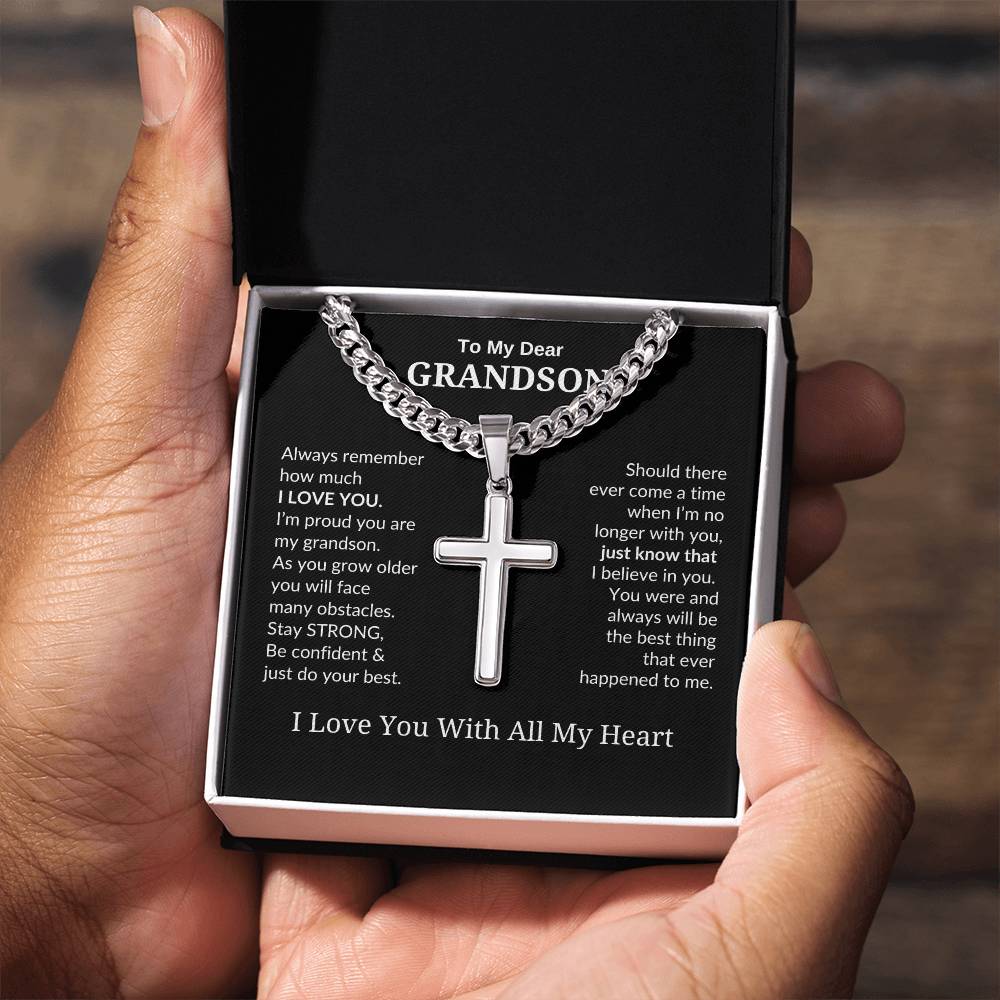 To My Grandson | Always Remember | Cuban Link Chain