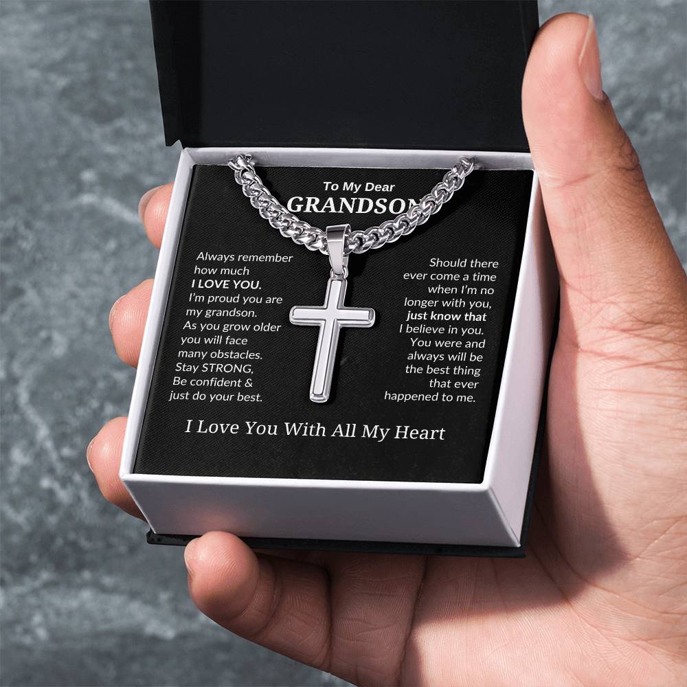 To My Grandson | Always Remember | Cuban Link Chain