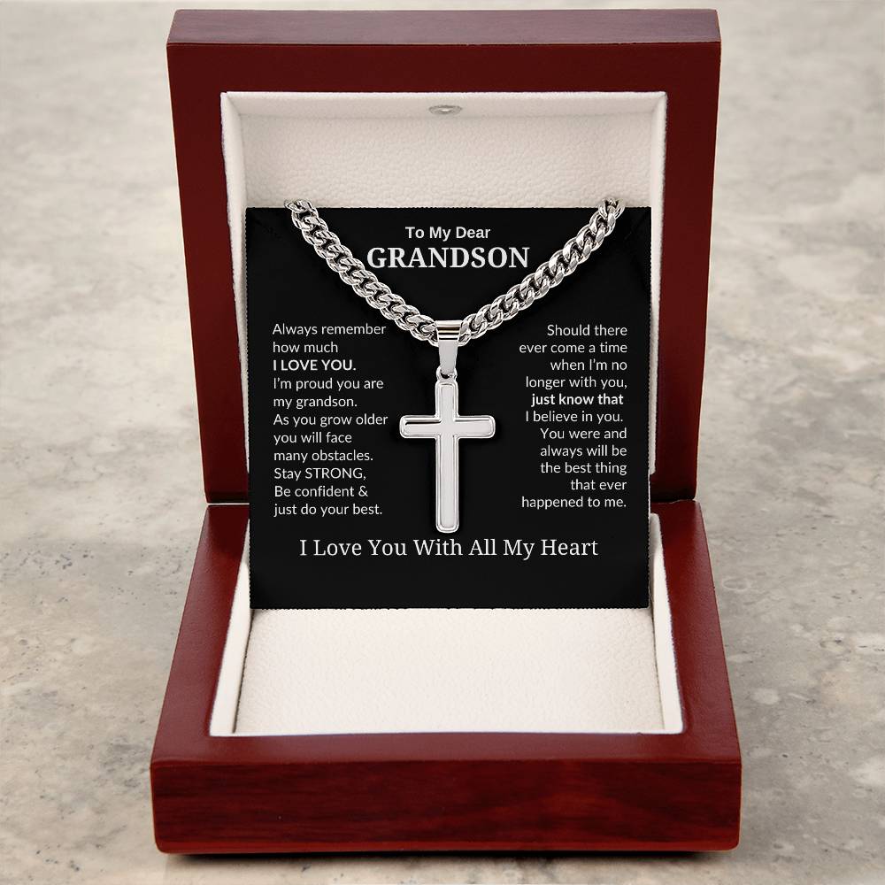 To My Grandson | Always Remember | Cuban Link Chain