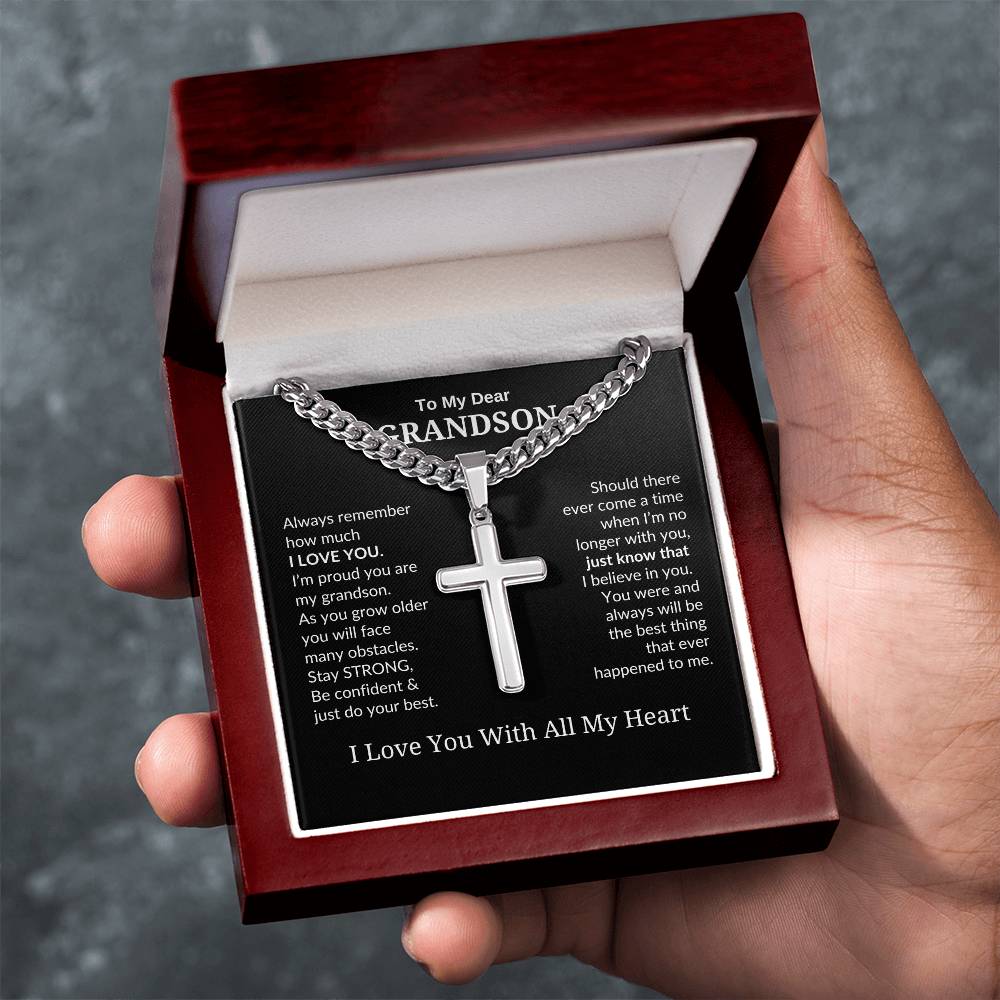 To My Grandson | Always Remember | Cuban Link Chain
