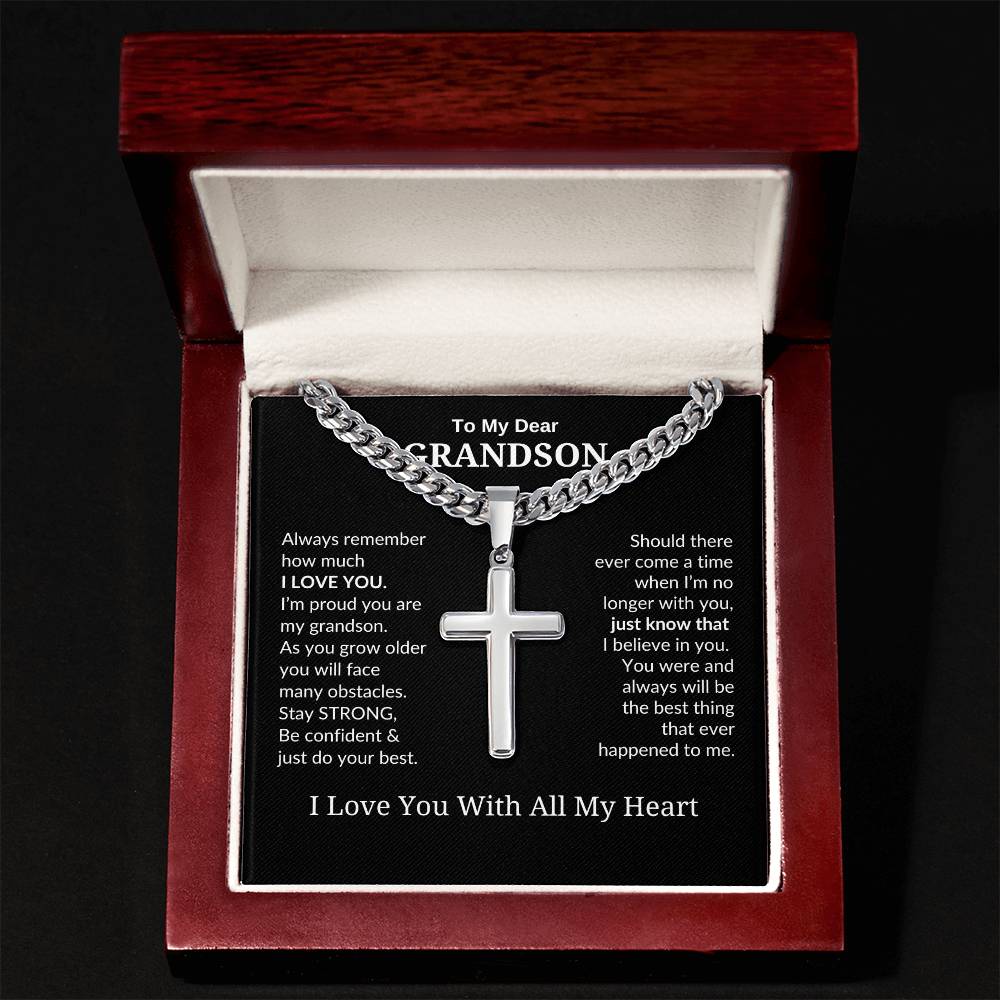 To My Grandson | Always Remember | Cuban Link Chain