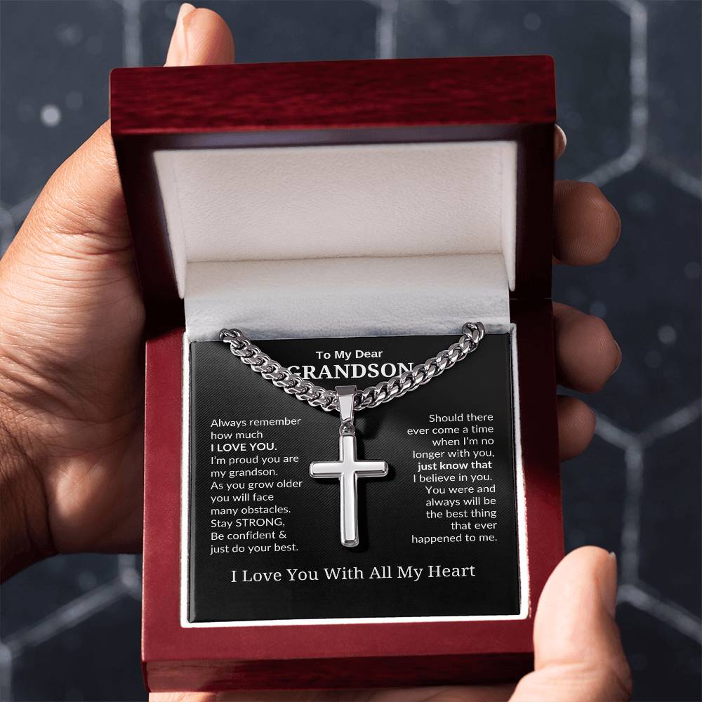 To My Grandson | Always Remember | Cuban Link Chain