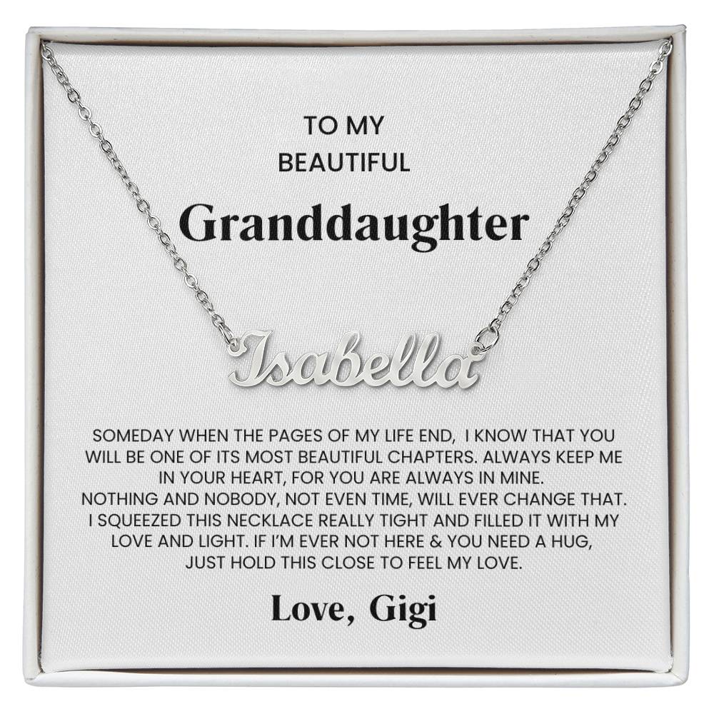 Granddaughter Name Necklace from Gigi