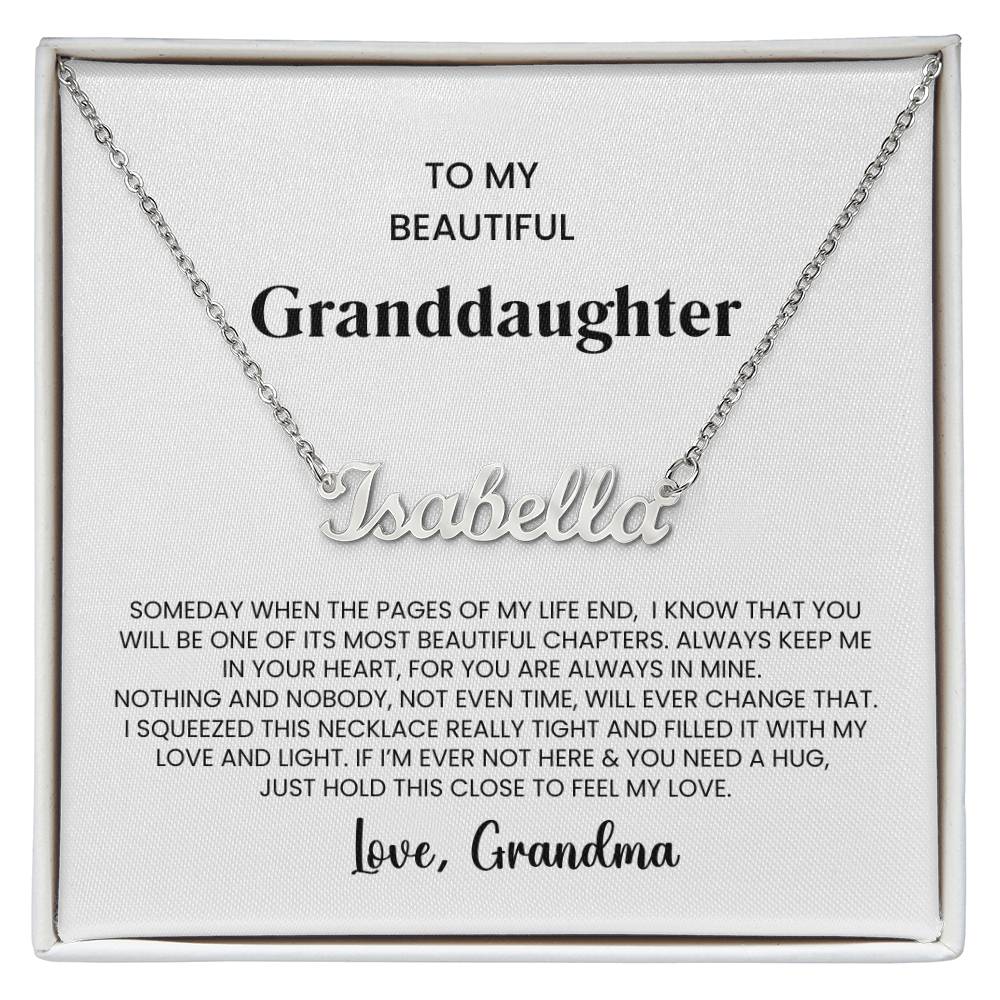 Granddaughter Name Necklace from Grandma