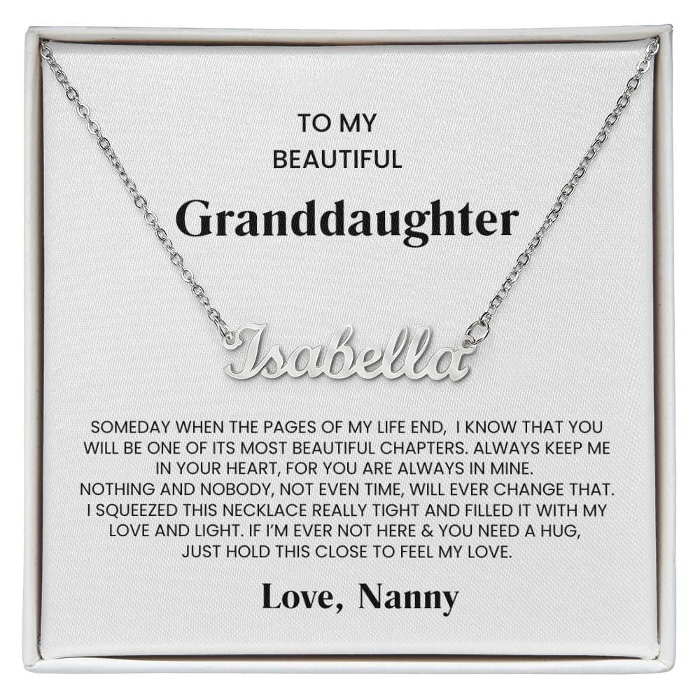 Granddaughter Name Necklace from Nanny