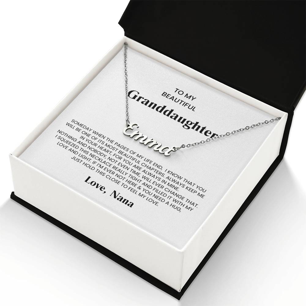 Granddaughter Name Necklace from Nana