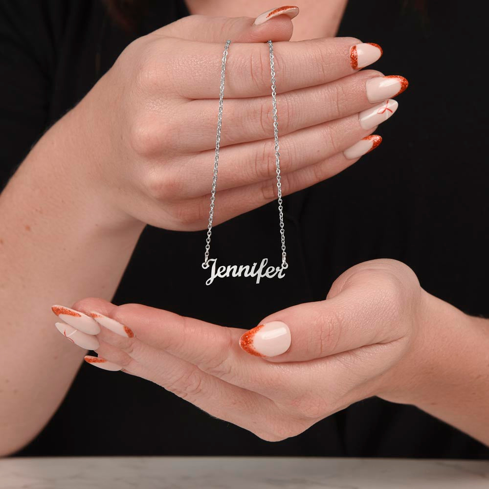 Bonus Daughter | Custom Name Necklace w/Personalized Message
