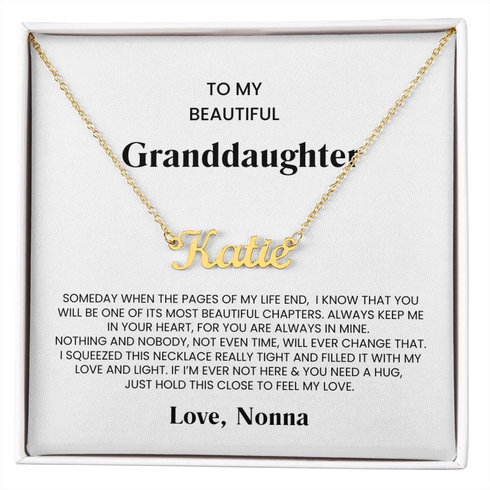 Granddaughter Name Necklace from Nonna