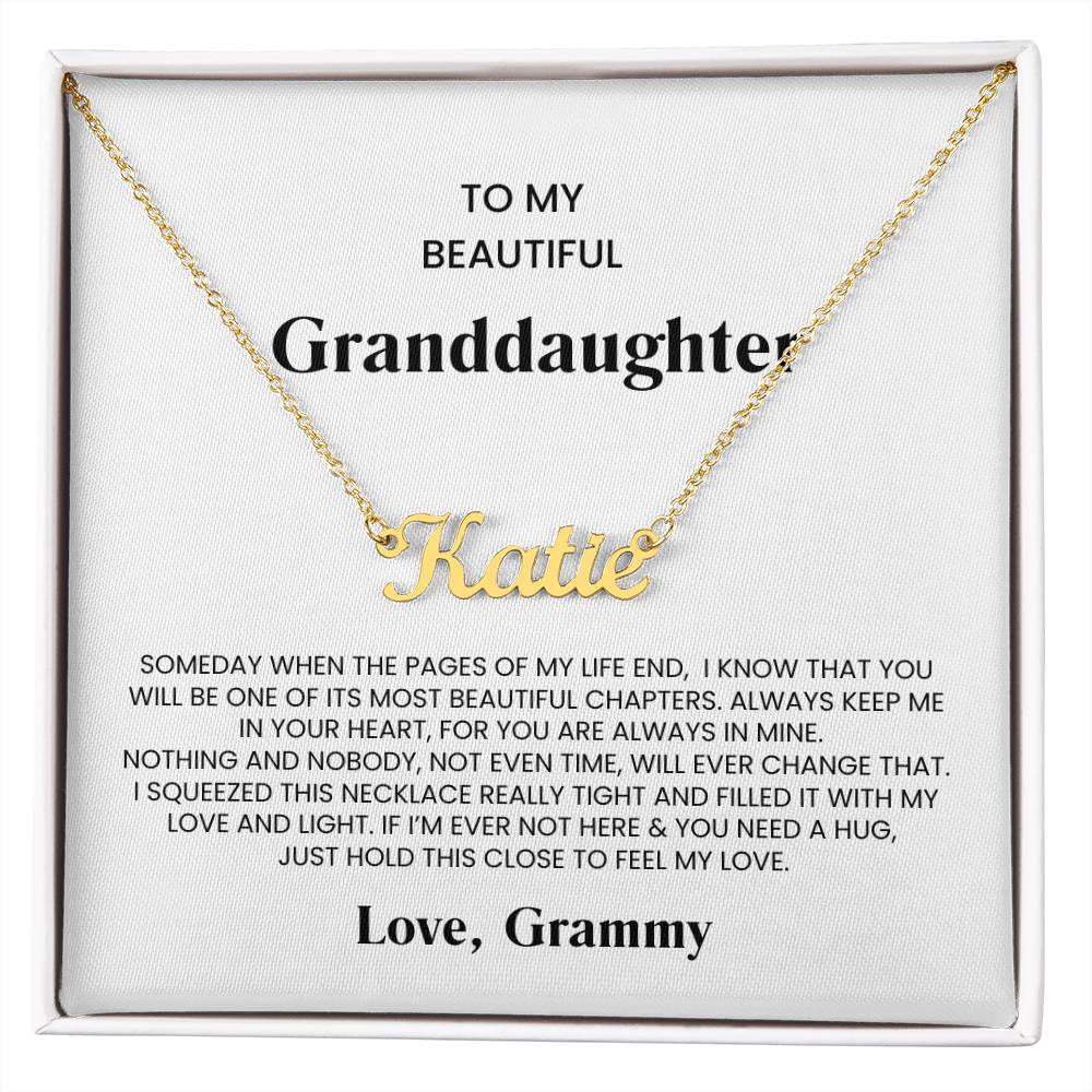 Granddaughter Name Necklace from Grammy