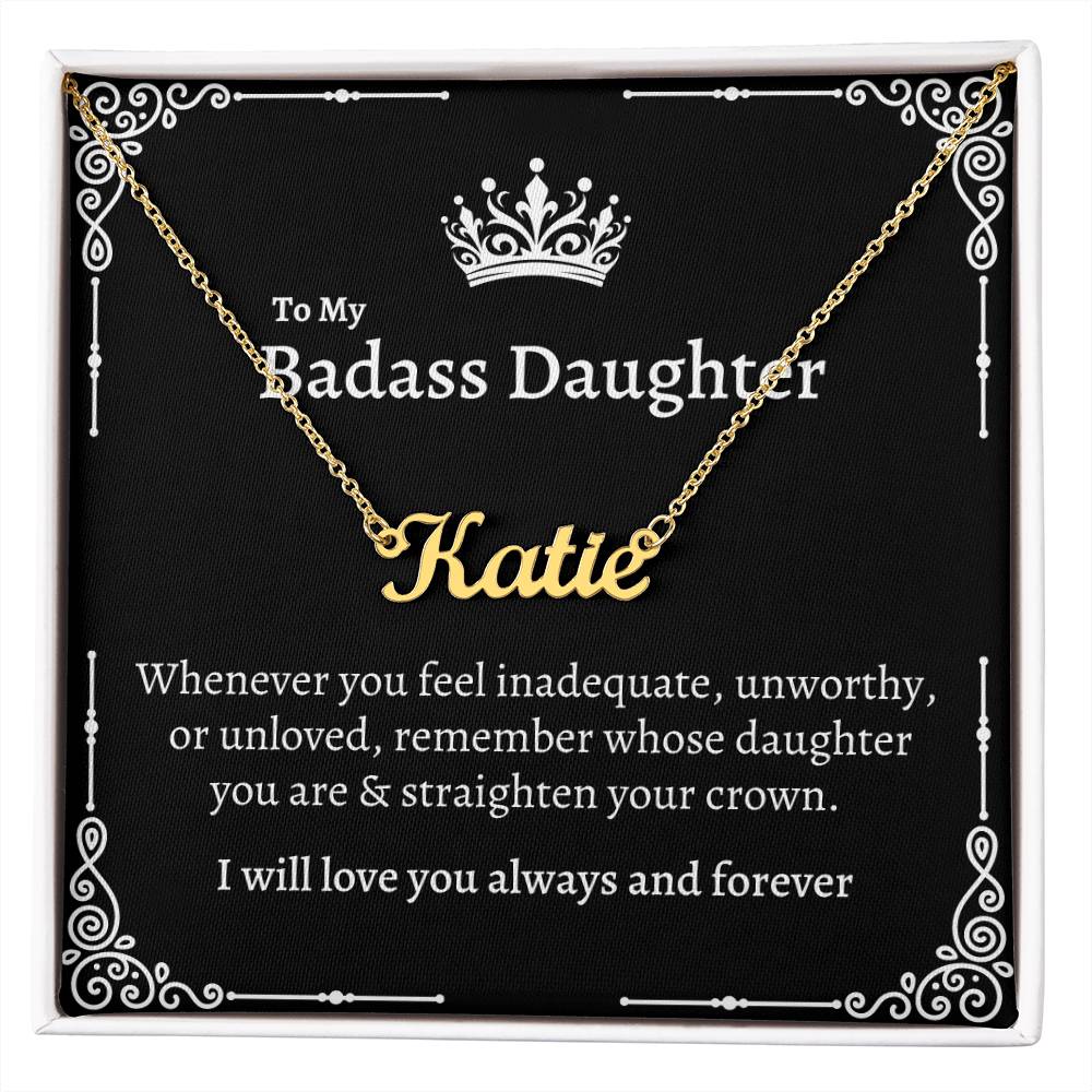 To My Badass Daughter | Name Necklace