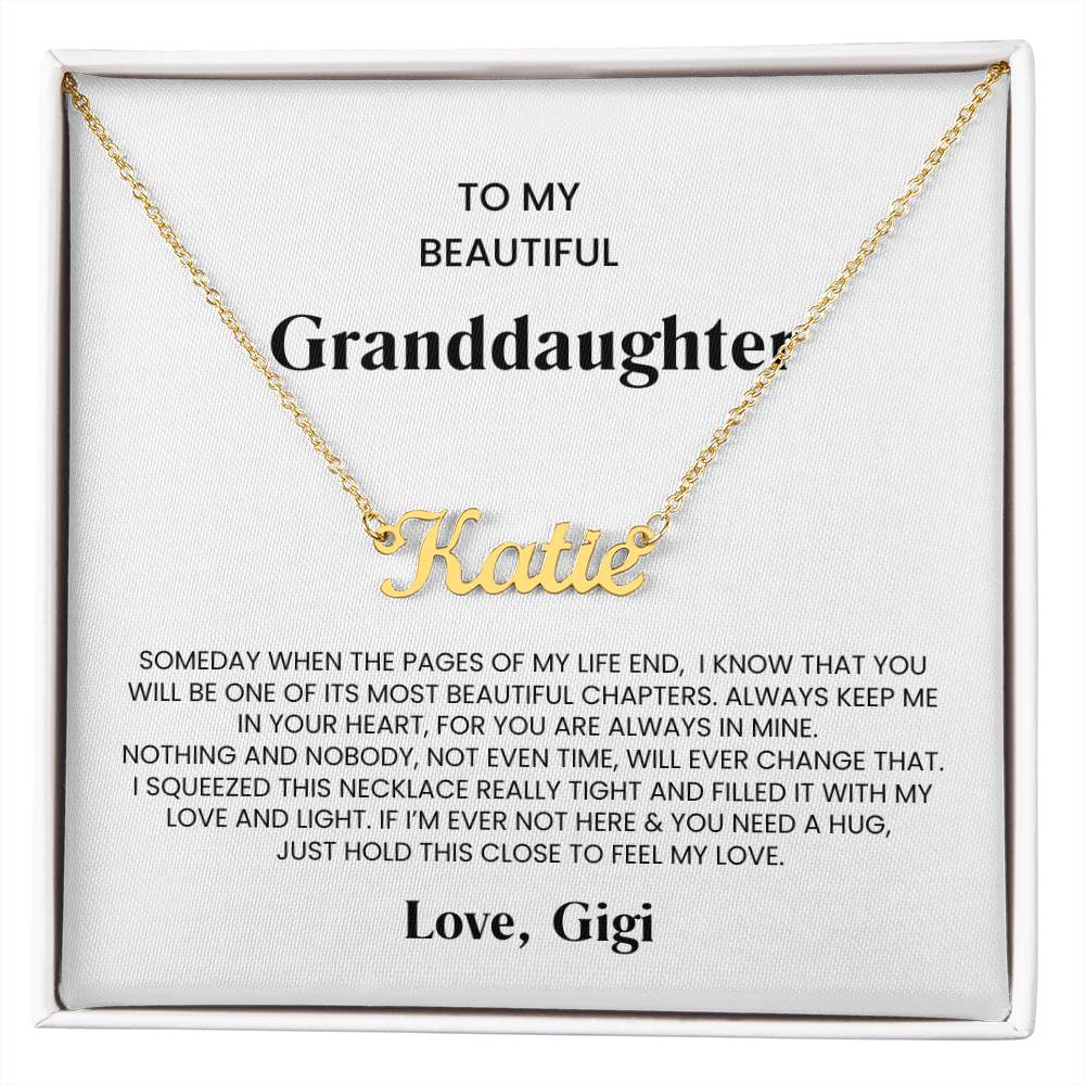 Granddaughter Name Necklace from Gigi