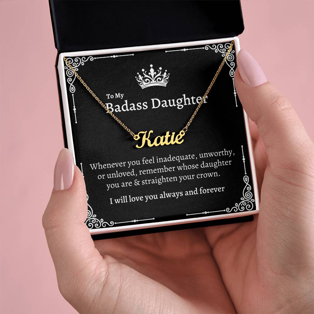 To My Badass Daughter | Name Necklace