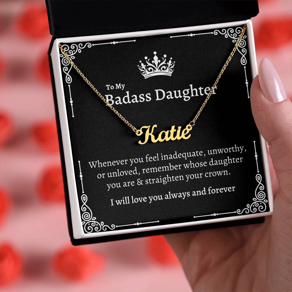 To My Badass Daughter | Name Necklace
