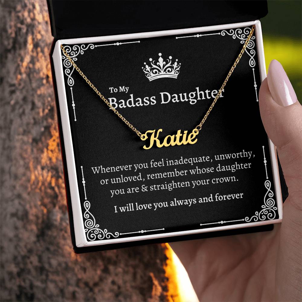 To My Badass Daughter | Name Necklace