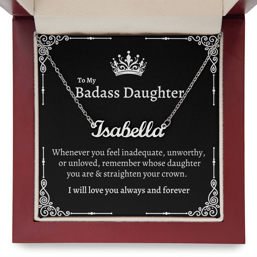 To My Badass Daughter | Name Necklace