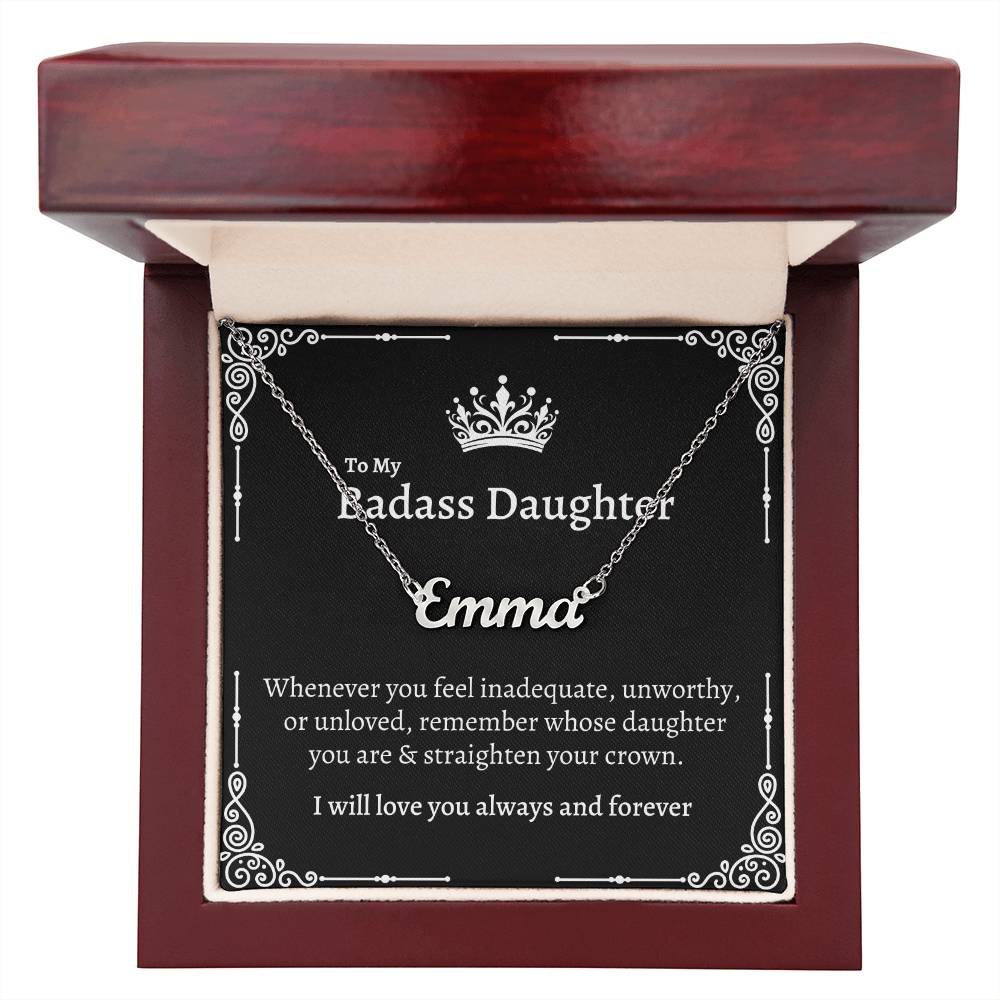 To My Badass Daughter | Name Necklace