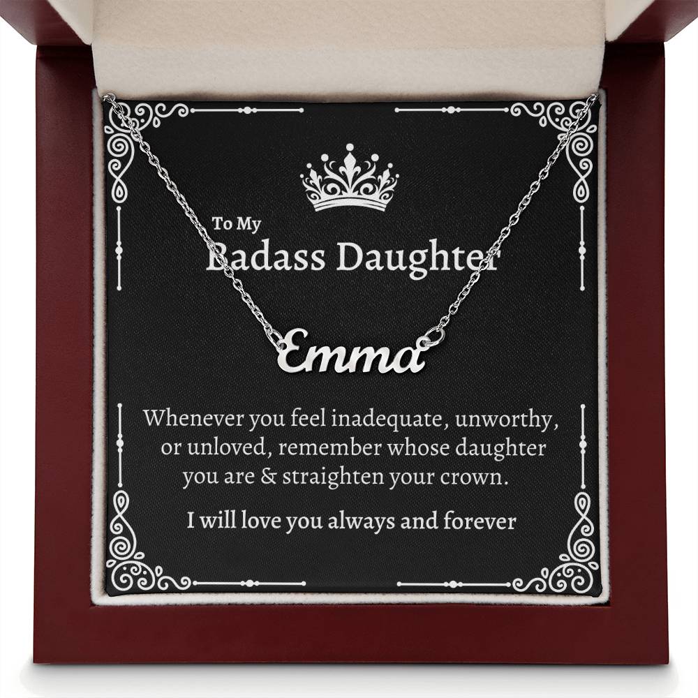 To My Badass Daughter | Name Necklace
