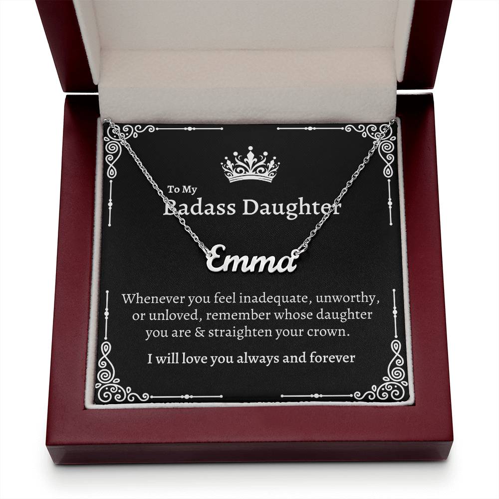 To My Badass Daughter | Name Necklace