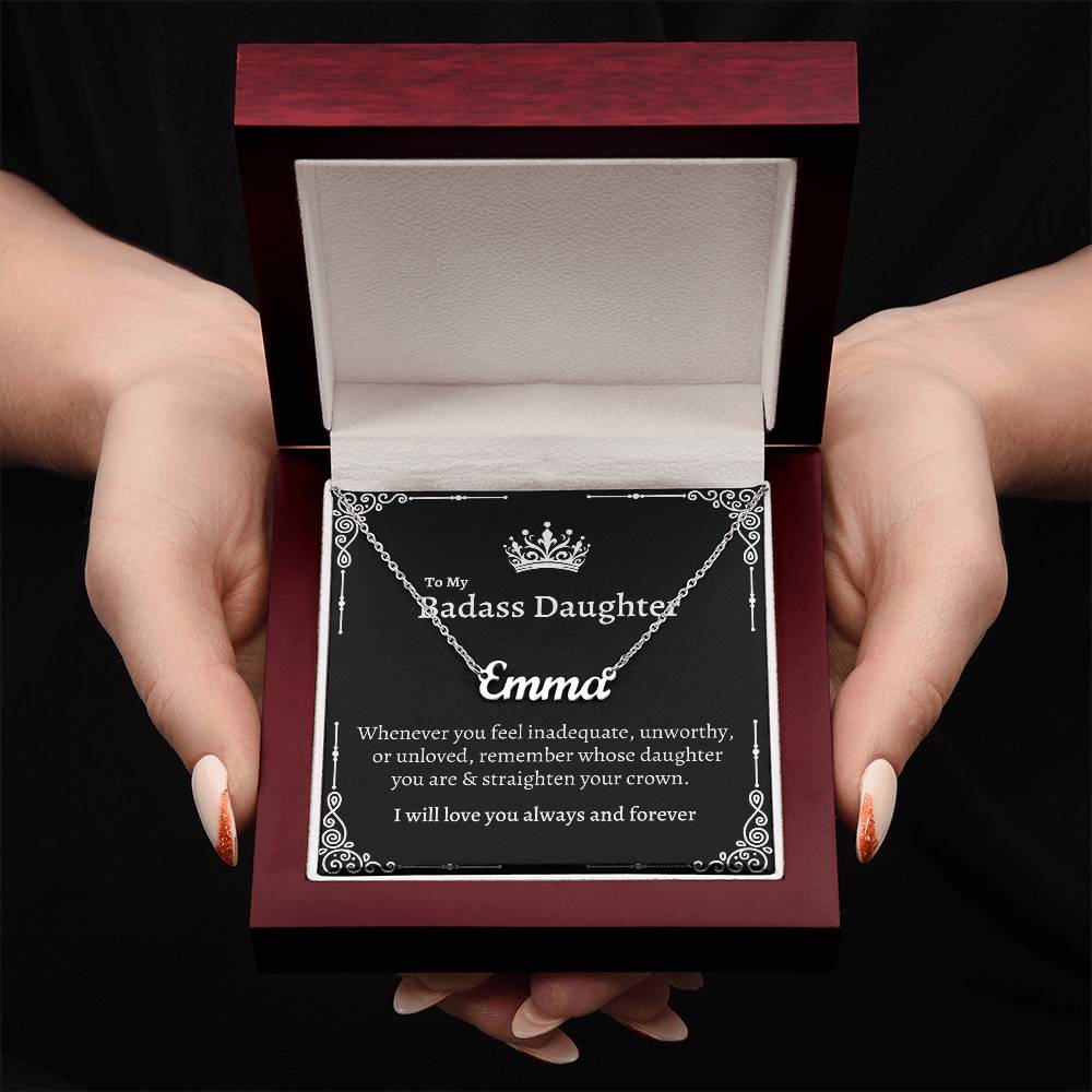 To My Badass Daughter | Name Necklace