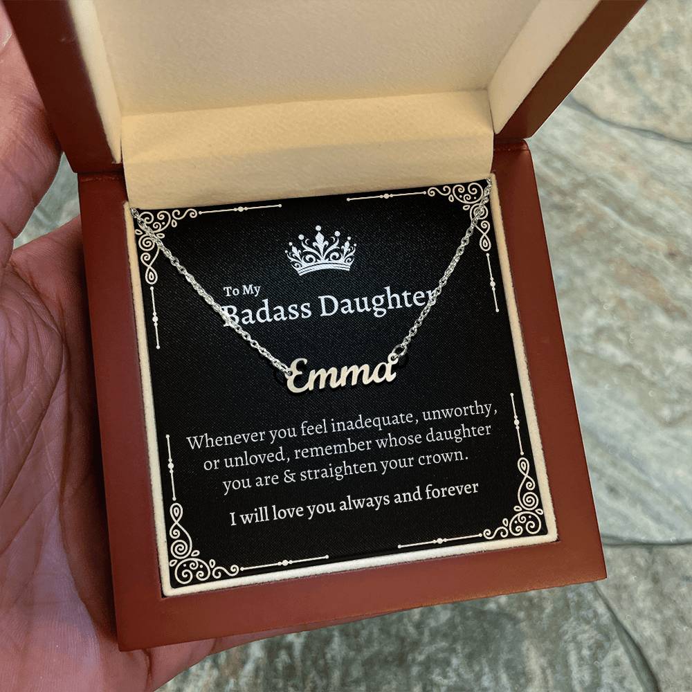 To My Badass Daughter | Name Necklace