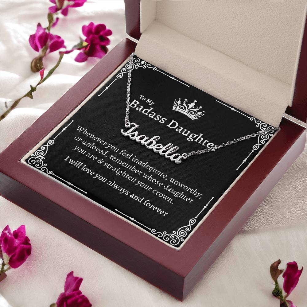 To My Badass Daughter | Name Necklace